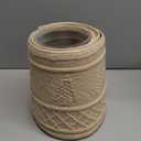 28 Inch Christmas Tree Collar, Neutral Chunky Cable Knit Tree Base Cover Ring Skirt, Rustic Farmhouse Basket Collar for Xmas Home Office Holiday Decor, Fits 4-6 ft Trees(Dark Khaki)