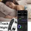 Smart Ring Ultra Narrow Heart Rate Monitor Comfortable Sleep Ring Health Fitness Tracker Pedometer Step Counter Calorie Waterproof Ladies Smart Rings for Women Men Anillo Inteligente #7