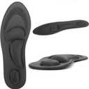 Runee Memory Foam Comfort Insole - Help Against Plantar Fasciitis and Foot Pain. Cushioning Metatarsal, Arch Support and Heel Support (Black, Small)