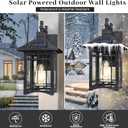 Solar Outdoor Wall LightExterior Lighting fixturesModern Black Exterior Light Fixture with Clear Glass ShadeOutdoor Solar Wall Lights Dusk to Dawnfor House Garage Doorway Patio