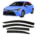 Tape-On Rain Guard 4-Piece for 2020-2023 Toyota Corolla Window VisorWindow Deflectors Rain Guards Window Visors Shield Shade Smoke