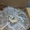 20" Gold Caged Ceiling Fan with Light and Remote Control Flower Crystal Chandelier Ceiling Fan Boho Fandelier for Girl's BedroomNurseryLiving RoomEnclosed 6 Speeds Height Adjustment