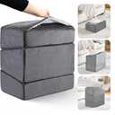 Foot Rest for Under Desk at Work, Adjustable Footrest for Office Chair & Gaming Chair,Ergonomic Footrest Pillow Desk Foot Stool with Washable Cover for Home, Airplane, Travel (Gray)