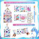 Funrous 32 Sets Paint with Water Coloring Books for Toddlers Kids Watercolor Painting Kit with 32 Brushes Animal Car Space Dessert Arts and Crafts for Kid Painting Activity Birthday Gift Toy