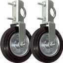 ForoGore 2 Pack Gate Wheel for Metal Swing Gate with 1-5/8" Thru 2" Gate Frames, Heavy Duty Fence Gate Wheel, Gate Helper Wheel Gate Support Wheel Gate Caster for Chain Link Fence