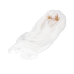 Asixxsix Doll Wig, Soft High Temperature Silk Long Wavy Wig with Comfortable Feel for Cotton Dolls 35-39cm Head Circumference (White)
