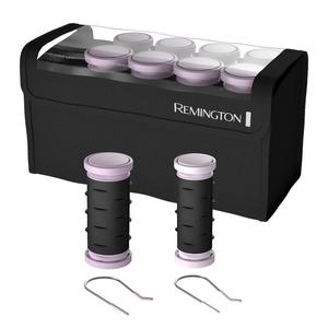 Remington Compact Ceramic Dual Voltage Hot Rollers for Long and Short Hair, Hair Setters, Hair Curlers, 1-1 ¼" Purple/Black, 10 Piece Set