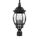 NUVO 60/899 Central Park Outdoor 3-Light Post Lantern, 60 Watts/120 Volts (Black), 21 x 7.4 Inches
