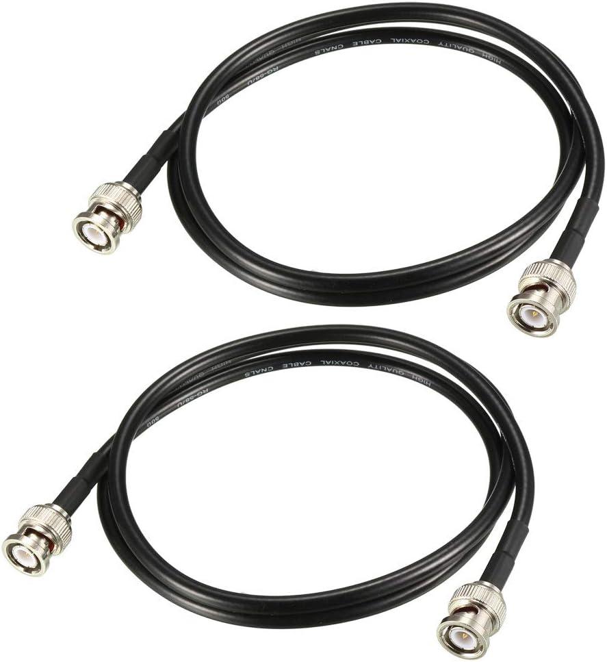 2 x uxcell RG58 Coaxial Cable with BNC Male to BNC Male Connectors 50 Ohm 3 Ft 2pcs