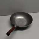 welsteepse Carbon Steel Wok Traditional Hand Hammered Wok,13x3,5 Inch,Round Bottom (Steel)