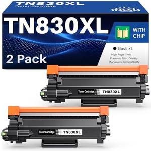 INK4U Compatible TN830XL Toner Cartridge 2-Pack Replacement for Brother TN830XL TN-830 TN830 Toner for DCP-I2640DW/HL-l2460DW/HL-l2405W/MFC-l2820DW | 3,000 Page Yield | Smart Chip Recognition