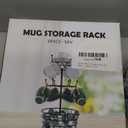 360 Rotating Coffee Mug Holder - Metal 3 Tier Mug Tree Rack Cup Holder for Countertop with 10 Hooks, Coffee Pods Holder for Bar Organizer Kitchen Counter - Black