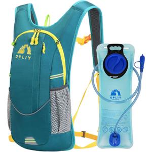 Hydration Backpack with 2L Water Bladder Lightweight & Durable for Running, Hiking, Biking Adjustable Fit for Men, Women, Youth