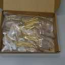 12 Pieces Plate Hangers for Wall Stainless Steel Wire Invisible Plate Hangers Heavy Duty Display Holders with 12 Pieces Hooks for Wall Decorative(6/8/10 Inch,Gold)