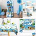 268pcs Fishing Birthday Party Decorations Complete Party Set, for 25 Guests, Fishing Birthday Decorations, includes Fish Themed Balloons, Plates, Banner, Backdrop, Tablecloths, etc