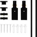 VANoopee H Track Lighting Rails Kit, 6.6FT H Type Rails Black with End Caps and Live End Feed Connector, Compatible with Single Circuit 120V H Style Track System, for LED Track Lighting Heads