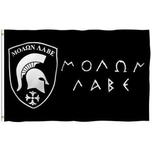 3X5 Molon Labe Flag Black Greek Spartan Come and Take it Flag 3'x5' Grommets