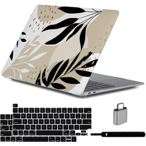 LanBaiLan Compatible for MacBook Pro 13 inch with Touch Bar M2 2026 2025 2024 2023 2022-2016 A2338 M1 A2251 A2289 A2159 A1989 A1708 A1706, Laptop Hardshell Case and Keyboard Cover, Tropical Leaf