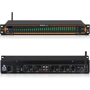 Equalizer for Home Stereo Audio System, Professional 31-Band Graphic Equalizer Rack Mount Music Digital EQ Studio Equalization with Spectrum Analyzer Display & Noise Reduction