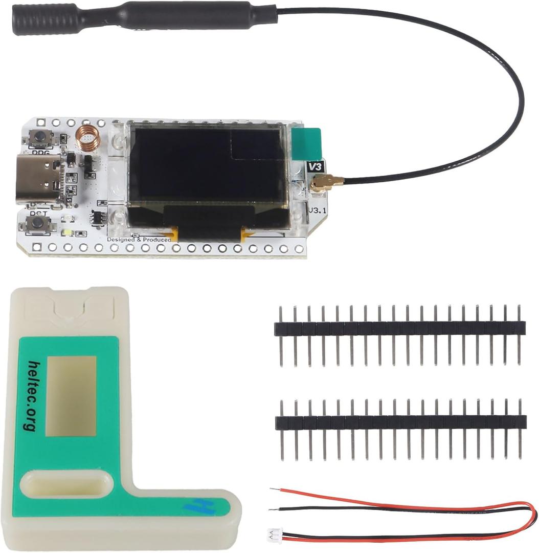 ESP32 LoRa V3 LoRa32 OLED Development Board 0.96inch OLED Display CP2102 915MHz Antenna Transceiver and Protective Case for Lora Board Compatible with Arduino ESP8266 NodeMCU IOT Smart Home