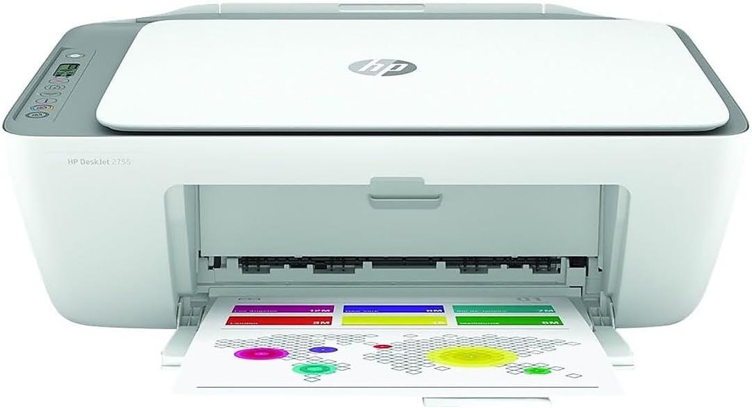 HP DeskJet 2755 Wireless All-in-One Printer, Mobile Print, Scan & Copy, Instant Ink Ready, Works with Alexa (3XV17A)