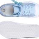 Toandon Kids Adorable Fashion High Top Casual Canvas Sneakers (Blue, size 3)
