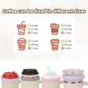2 x Iced Coffee Silicone Ring for 30/40oz Stanley/tumbler Hot and cold universal Easy to clean Reuse 3.9-4 inch (pink)