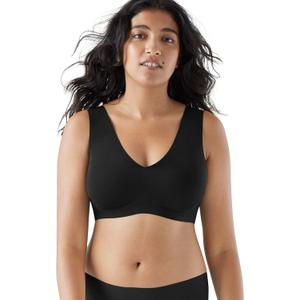 True & Co Women's True Body Lift V Neck Bra ((Large) 36-38DD/DDD, Black)