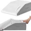 Ruqmuis Leg Elevation Pillow for After Surgery, Leg Elevating Pillow for Swelling & Blood Circulation, Leg Wedge Pillow for Sleeping, Knee Pillow for Knee Hip Ankle Pain Relief, 23.616.88Inch White