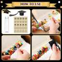 Teenyyou 25 Pcs Graduation Candy Tubes 2026 Graduation Party Favors Candy Boxes Plastic Grad Cap Jars Container with Tassels and Stickers for DIY Grad Table Party Favors (Black)