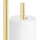 Toilet Paper Holder Stand, Toilet Paper Holder Free Standing, Gold Toilet Stand Holder for 4 Rolls, Toilet Paper Storage by Bathth