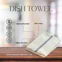 Dark White Ultra Soft Dish Towels  Premium Quality, Soft, Kitchen Towels  Durable for Daily Use in Cooking, Cleaning and More  Ideal for Homes and Professional Kitchens (6, Blue Stripe)