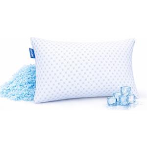 Nestl King Size Cooling Pillow for Sleeping 1 Pack, Luxury Shredded Memory Foam King Pillow, Adjustable Cold Gel Pillows for Hot Sleepers, Supportive Cool Pillows for Side, Back, Stomach Sleepers