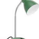 LEPOWER Metal Desk Lamp, Adjustable Goose Neck Table Lamp, Eye-Caring Study Desk Lamps for Bedroom, Study Room and Office (Green)