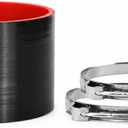 Straight ID: 4.0" (101.6mm) Silicone Hose Coupler High Temperature 4-ply with T-Bolt Clamp