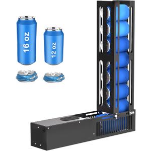 YOTAN Electric Can Crusher, 12oz&16oz Automatic Can Crusher, Can Fill 8 Cans at a Time, Automatic Can Eject, Heavy Duty Can Crushers for Recycling Aluminum Seltzer, Cola, Beer Cans