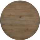 Lilola Home Brutus 47" Round Dining Table with Vintage Walnut Finish and Wheat Colored Base – Contemporary Four-Leg Design for Dining Rooms and Kitchens