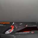 Mongoose Elevate Duo Air Youth/Adult Folding Kick Scooter, Air Filled Tires, Ages 8 Years and Up, Kickstand, Max Rider Weight 220 Pounds, Grey/Red