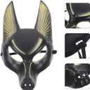 Ciieeo - Adult Mask Plastic Egyptian Anubis Cosplay Mask Egypt The God Costume Accessories Masqurade Halloween Cosplay Party Fancy Dress Photo Prop