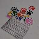 32 Pcs Party Favors Kids Stationery Include 8 Colors Paw Print Pencil and Notpads Colorful Wooden Writing Pencils and Small Notebooks for Birthday Gifts Classroom Supplies