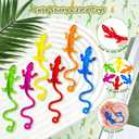 72PCS Stretchy Lizards Toys for Kids, Sticky Gecko Toys for Bug Party Favors, Sticky Hands of Lizard Toy Set for Birthday, Reptile Party Decoration, Goodie Bag Stuffers, Pinata Filler, Treasure Box