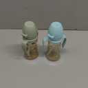 GROSMIMI Flip Top Spill Proof Sippy Cup, PPSU, BPA Free, 10 oz, Stage 2 Straw for Toddlers, 2-pack (Air Balloon & Dinosaur)