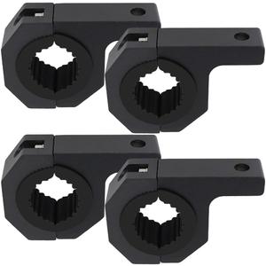 Universal Bull Bar Clamp Mounting Kit-4PCS Heavy Duty LED Light Bar Brackets for 1.38"/1.5"/1.57"/1.77"/1.97" Tubes, Fits Roof Roll Cage, Bumper, Off-Road Driving Lights