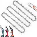 Mini Chiansaw 6 Inch Replacement Chain -Seesii 3 Pack 6 Inch Saw Chains for Cordless Electric Mini Chainsaw, Chian Saw Chains for Portable Battery Powered Handheld Small Chainsaw, 37 Drive Links