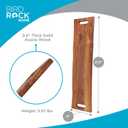 BIRDROCK HOME 27.5" Large Charcuterie Board with Handles | Wooden Cheese Serving Platter for Meat, Appetizers, Food | Grazing Bread Fruit Display for Kitchen | Natural Acacia Wood | Espresso