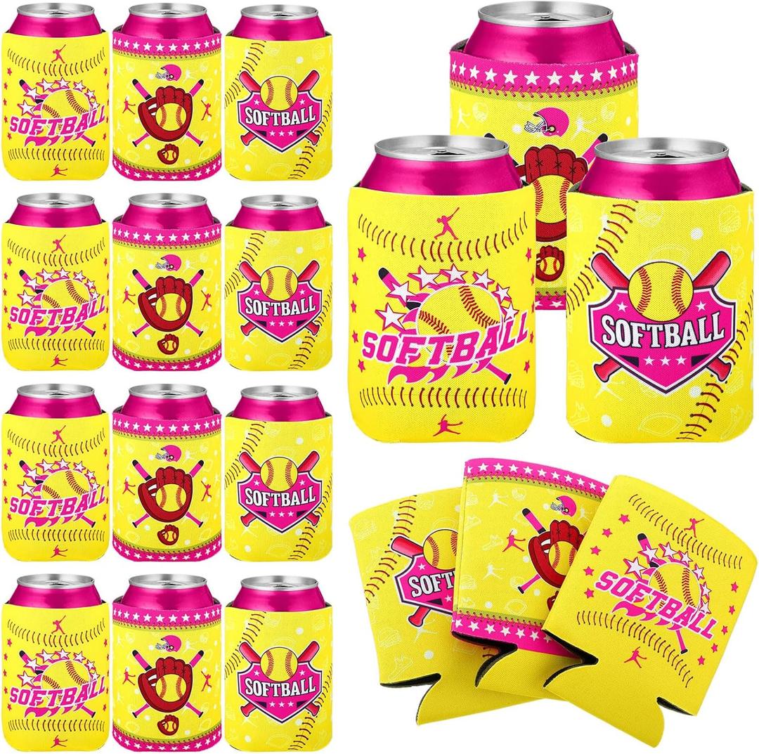 Nuogo 24 Pcs Softball Party Favors Can Cooler Sleeves American Soft Insulated Foam Can Sleeves Skinny Cans Softball Party Favors Gifts for Greetings Birthday Decoration Themed Event Nuogo 24 Pcs Softball Party Favors Can Cooler Sleeves American Soft Insulated Foam Can Sleeves Skinny Cans Softball Party Favors Gifts for Greetings Birthday Decoration Themed Event