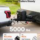 VEVOR 5000 lbs A-Frame Trailer Jack, 15-Inch Vertical Travel, Trailer Lift Jack with Adjustable 7-Level Drop Leg & Drill Socket, Cordless Drill Compatible, Suitable for RV, Utility, Yacht Trailers