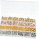LIFKOME Jewelry Making Beads 2160pcs Colorful Plastic Beads Spacer Beads for DIY Necklace Bracelet