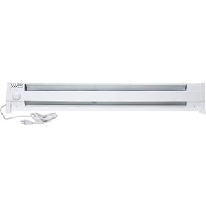 Cadet F Series 49" Portable Electric Baseboard Heater (Model: 4P1500W, Part: 05601), 5120 BTU, 120 Volt, 1500 Watt, White
