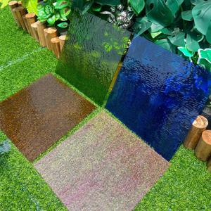 LITMIND 4 Sheets 12” x 12” Textured Transparent Stained Glass Variety Pack, Perfect for Stunning Crafts, Projects, and Mosaic Artistry